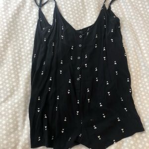 Black and white romper
